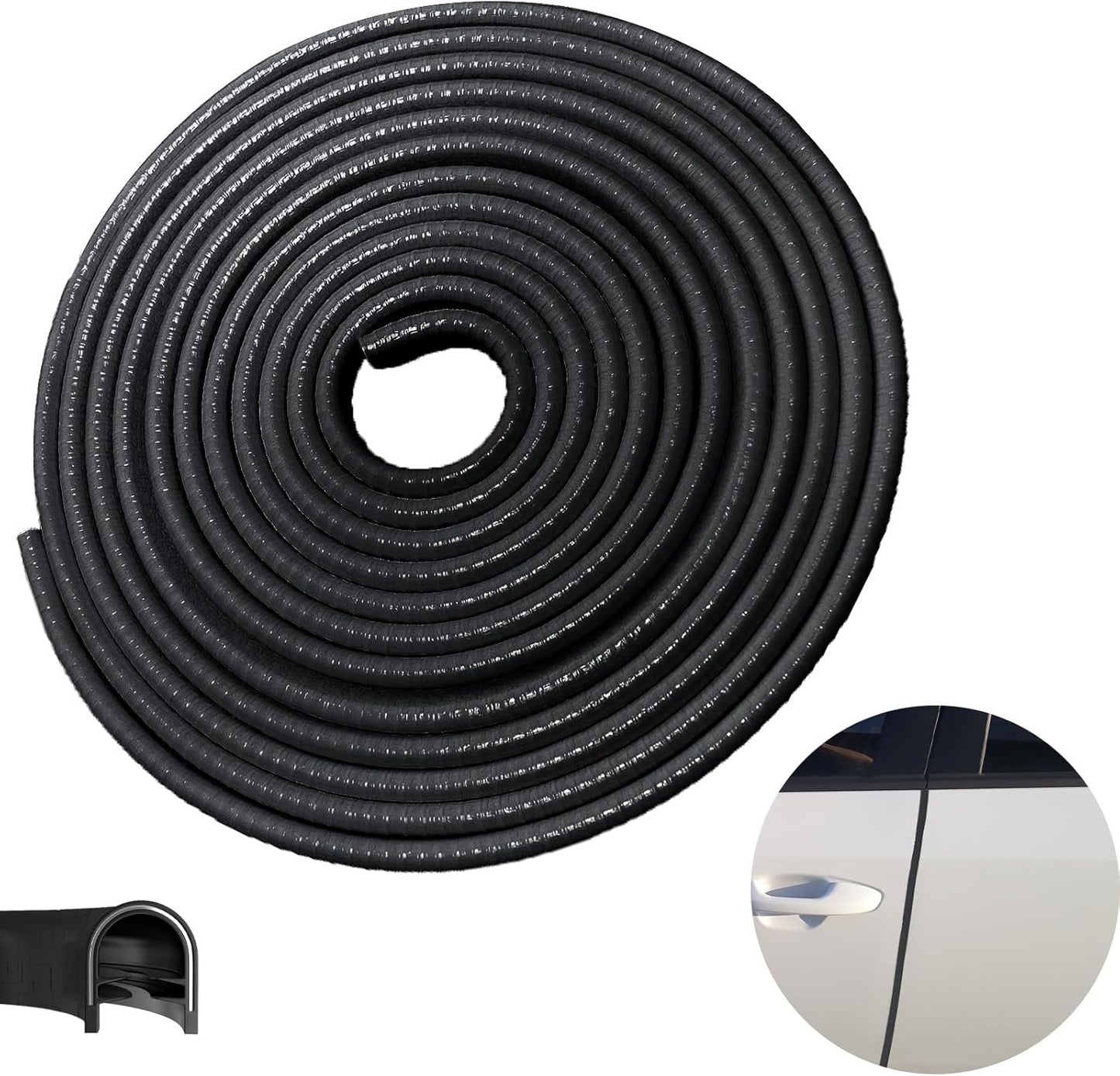 Protector borde puerta auto 5m goma en forma U