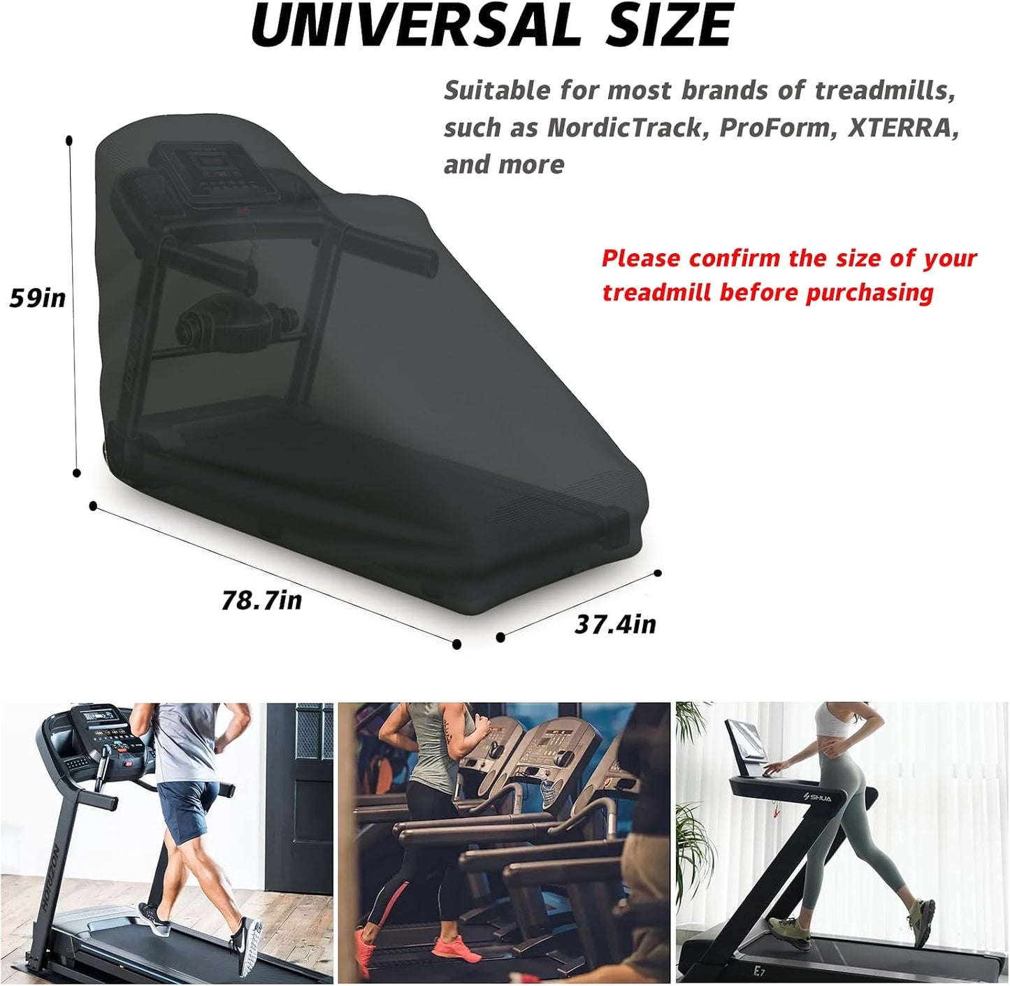 Funda cinta correr impermeable 78.7x59pulg plegable