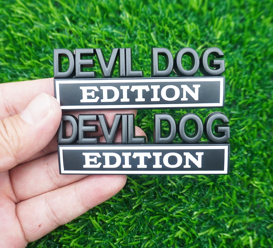 2 Pzas Emblema 3D Perro Diablo para Parachoques Vehículo