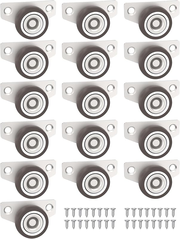 Ruedas perfil bajo 1.25pulg set 16 silenciosas muebles