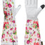 Guantes jardinería mujer cuero vaca transpirable l blanco