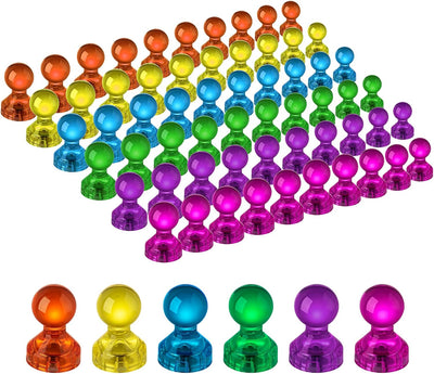 60 Imanes Magnéticos Tipo Alfiler 6 Colores Sur Hogar Oficina