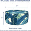 Otomana inflable patio taburete 21x9pulg asa color azul