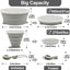 Kit cuenco plegable silicona y cuchara acero inox para camping