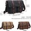 Bolso bandolera lona vintage para laptop 15.6pulg con