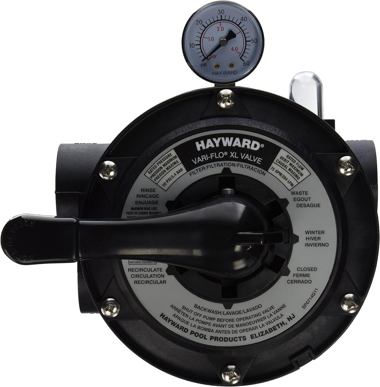 Válvula control montaje superior Pro Series negro