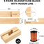 Kit herramientas albañilería 10 bloques madera 4pulg cuerda 164ft