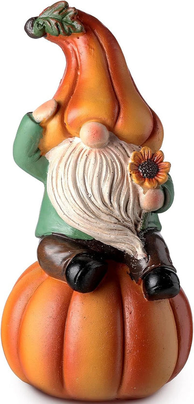 Estatua gnomo Acción de Gracias resina otoño 6.7pulg