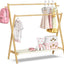 Perchero ropa niños con estante 100% bambú plegable