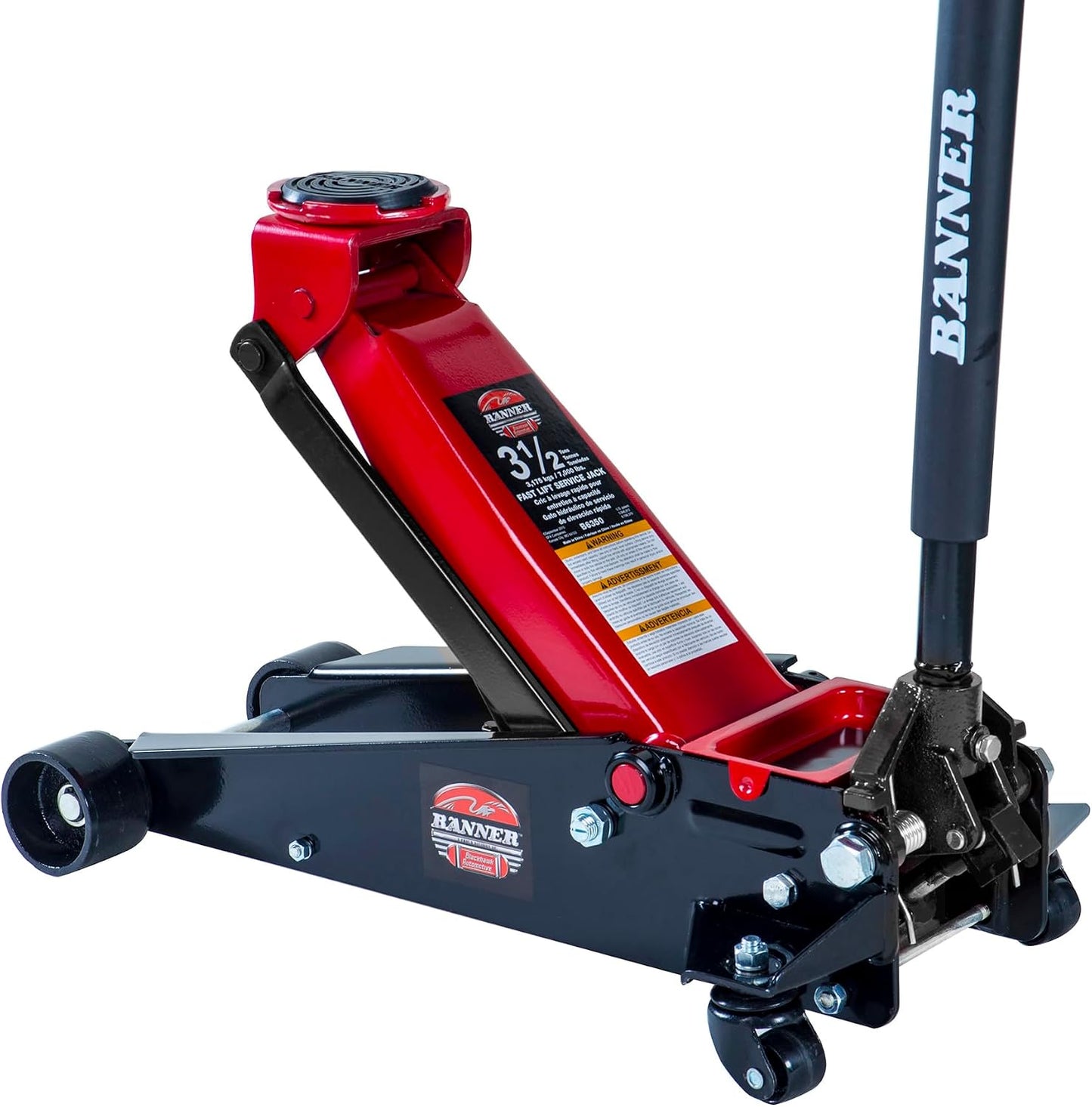 B6350 Jack Elevador Negro/Rojo 3.5 Toneladas