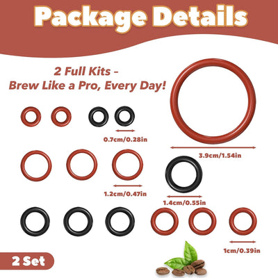 Set 2 Juntas Tóricas Silicona para Saeco Gaggia Cafetera Automática