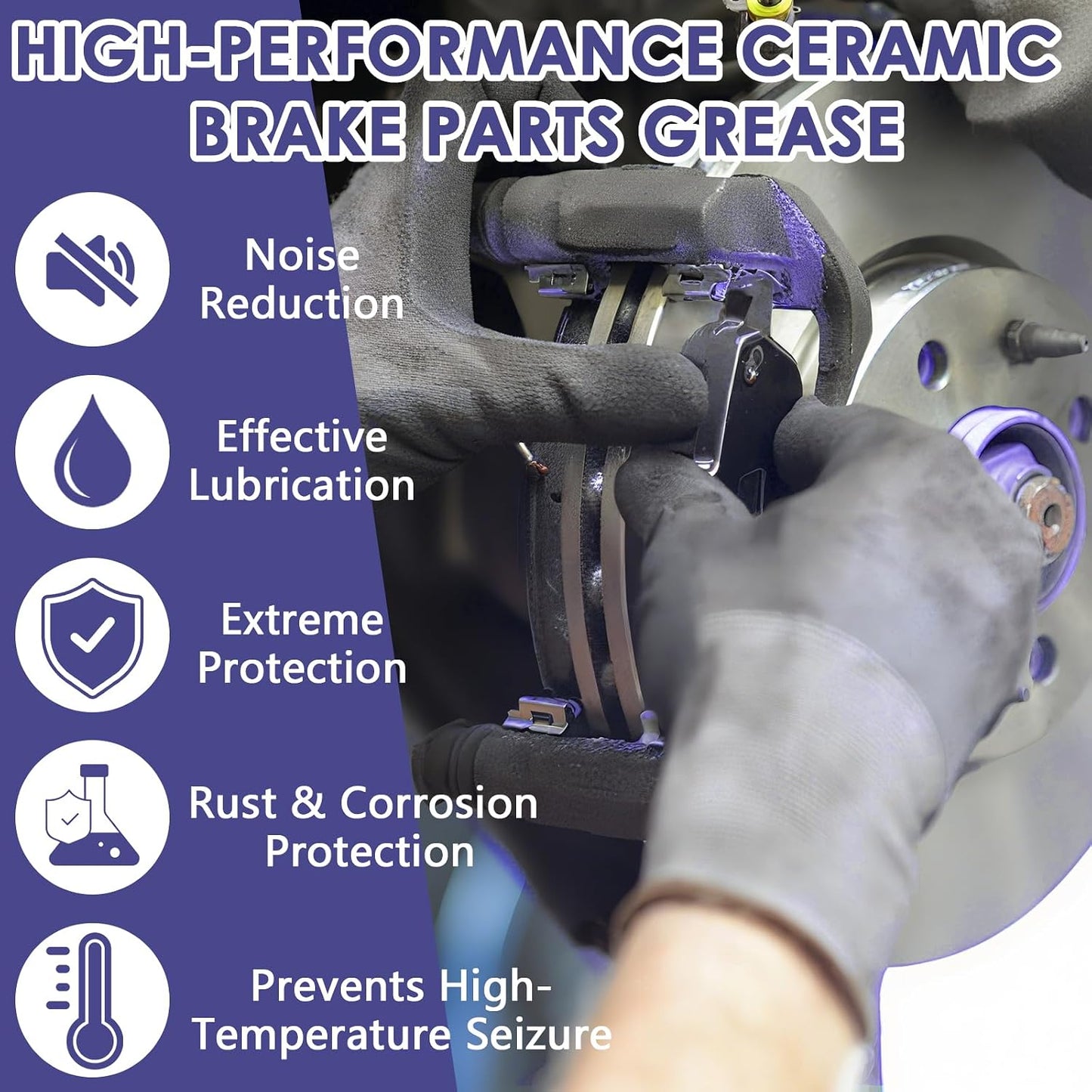 Lubricante cerámico para frenos y caliper carro anti chirrido