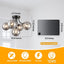 Candelabro Sputnik 5 Luces Cristal Ahumado para Comedor