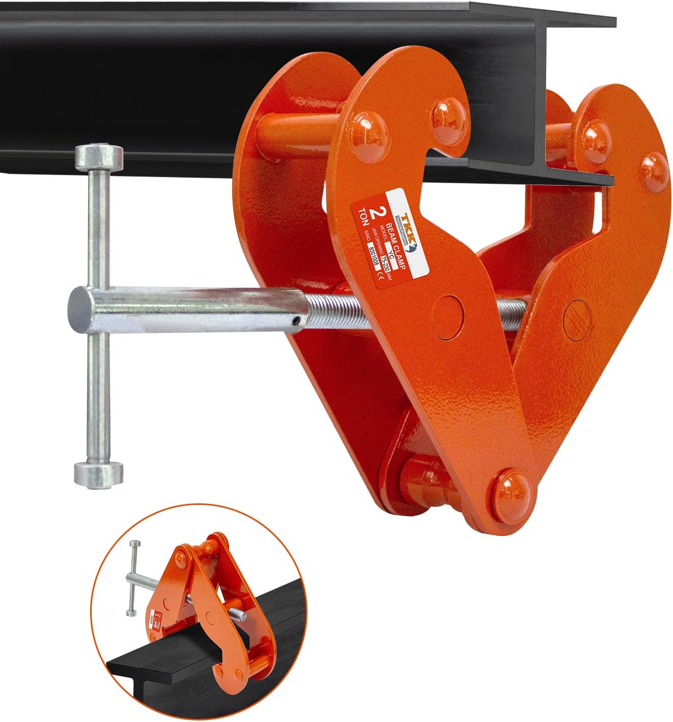 Abrazadera elevación haz 3-9pulg 4400lb capacidad