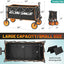 Carro plegable resistente 300lb ruedas ajustables camping