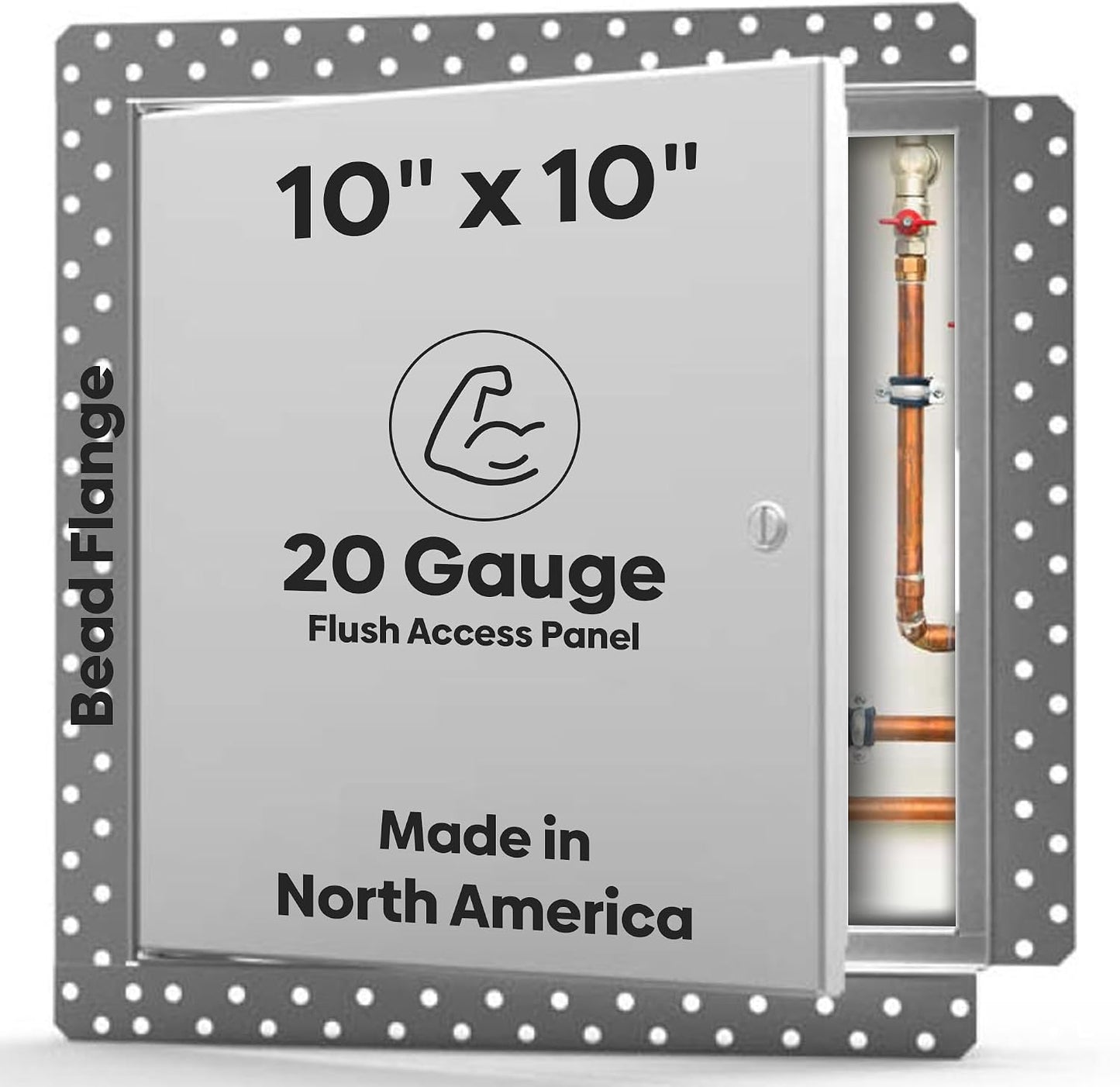 Puerta acceso 10x10 pulg con brida yeso