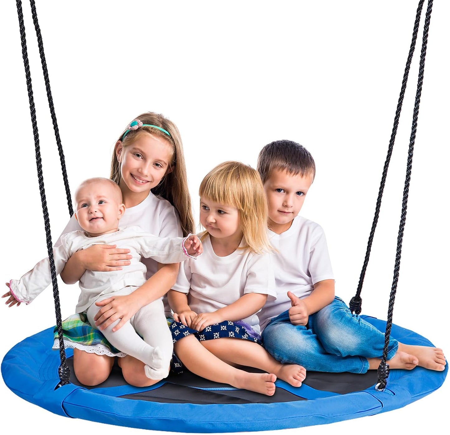 Columpio platillo azul 48pulg para niños y adultos 700lb