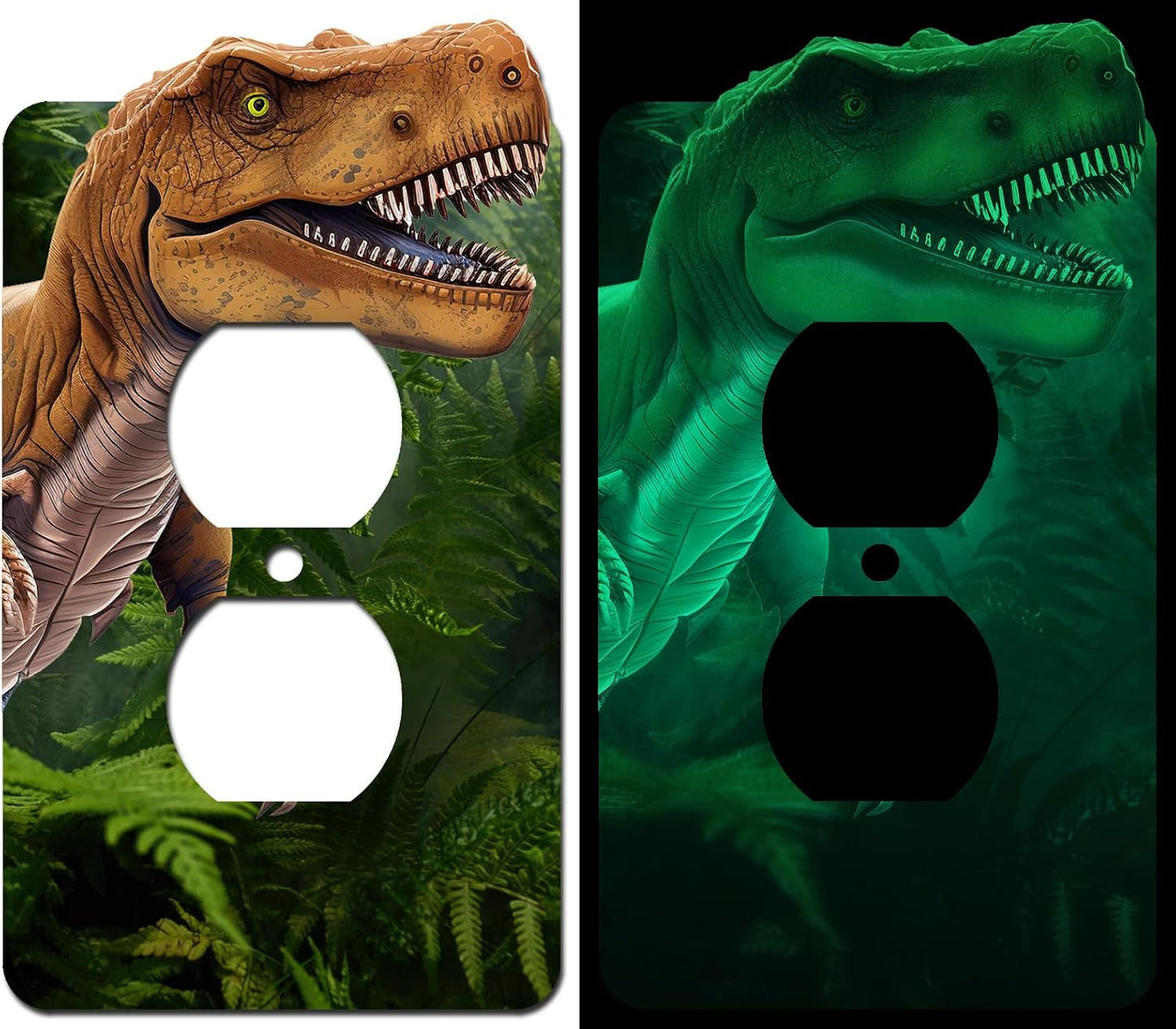Placa decorativa T-Rex con cubierta acrílica