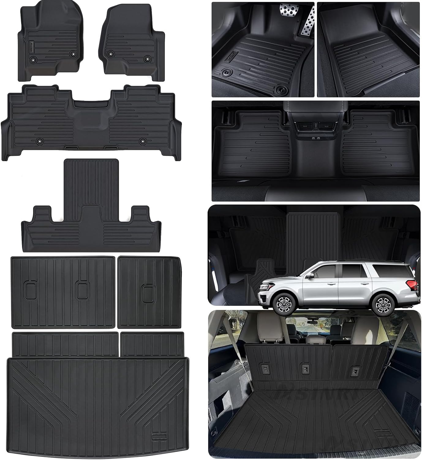 Alfombrillas piso Ford Expedition Max 18-24 TPE 3 filas