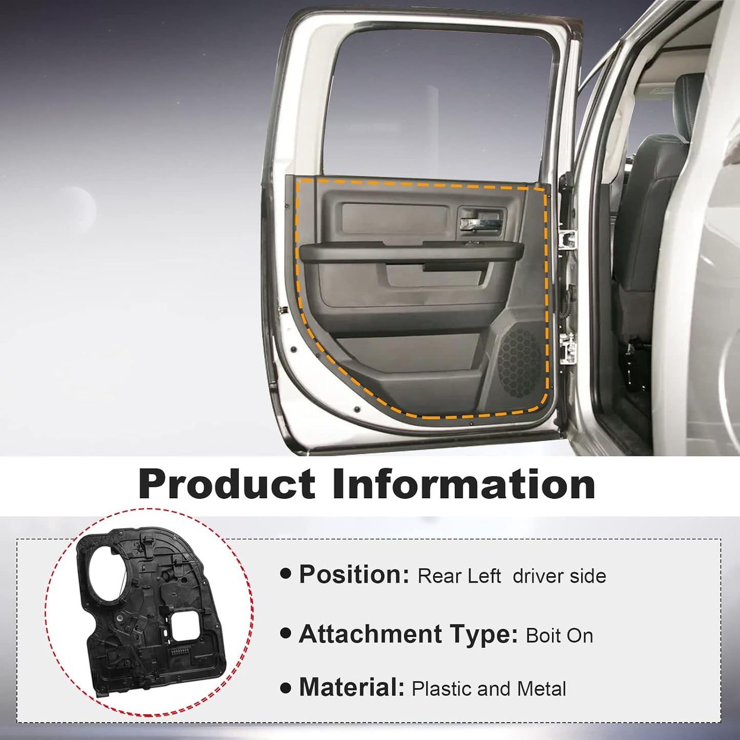 Regulador ventana trasera izq comp Dodge Ram 09-20