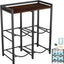 Soporte jarra 5gal madera marrón rústica con estante