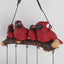 Campanilla viento pájaro cardenal roja decoración exterior