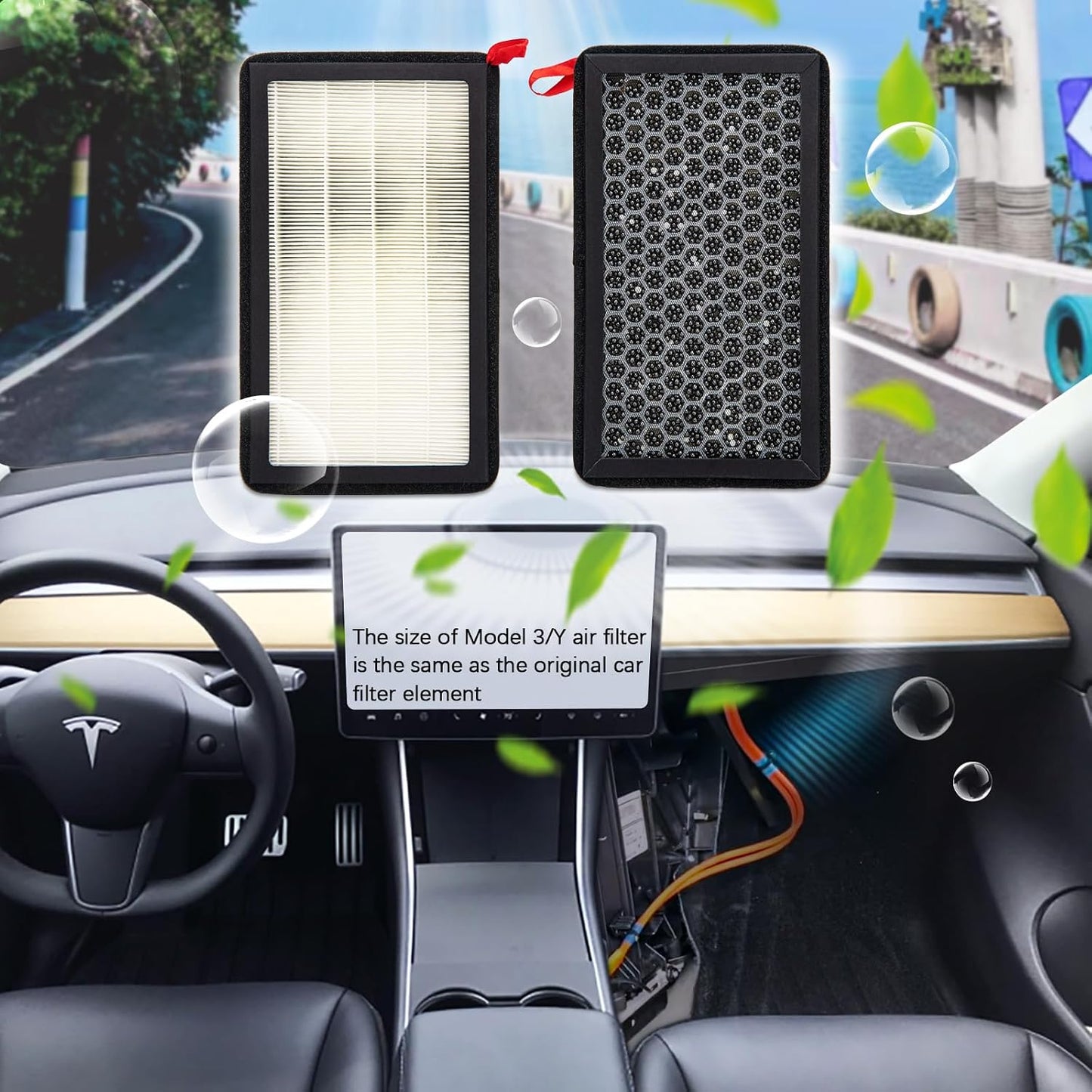 Filtro aire Tesla Model 3/Y comp set 2