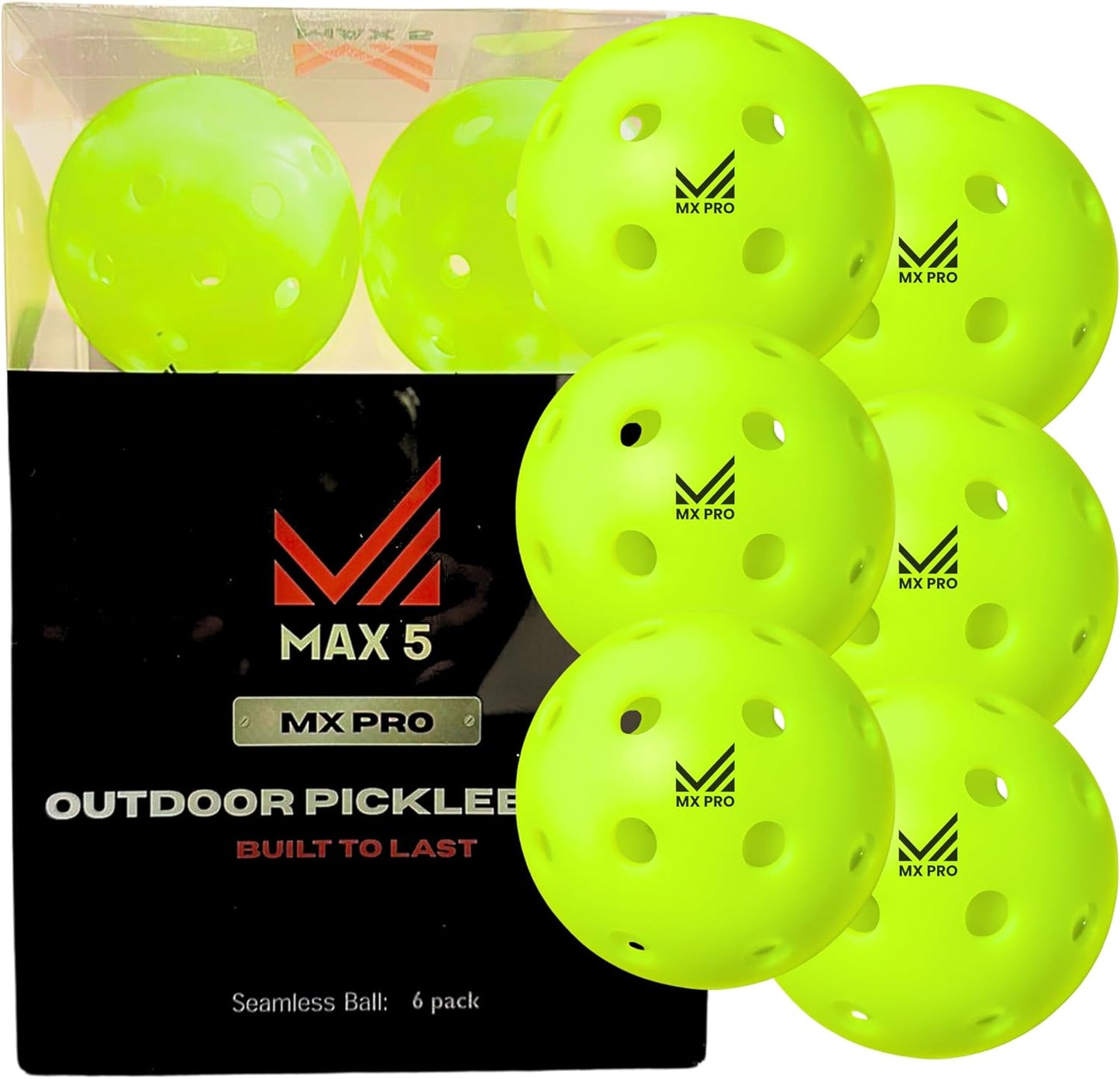 Bolas pickleball exterior 3 y 6 pzas amarillo y verde