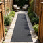 Tapete antiderrap con cepillo rayas 3x10ft gris y negro