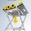 Silla ducha plegable acero inox 400lb gris