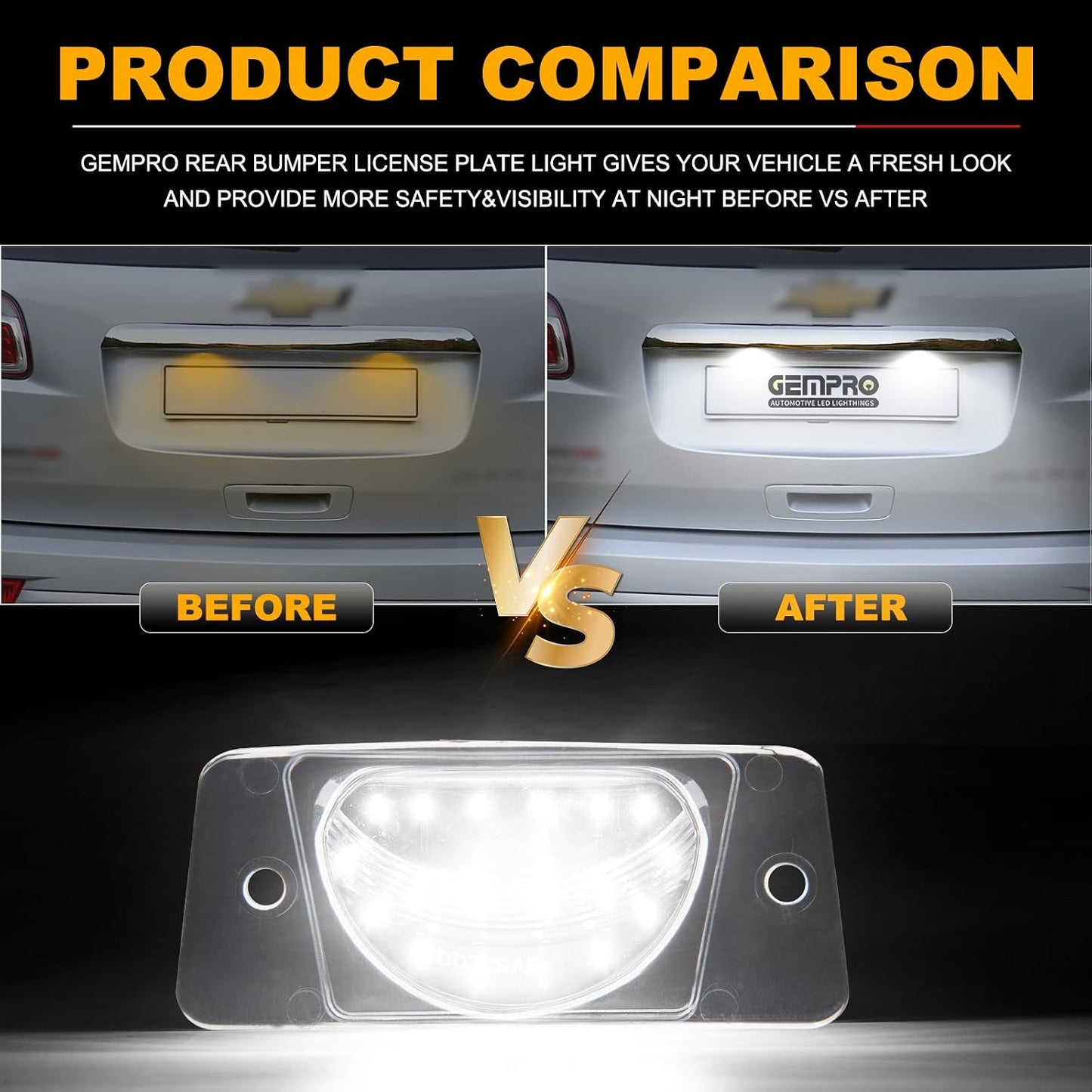 Lámpara LED placa matrícula comp Chevy Trailblazer GMC