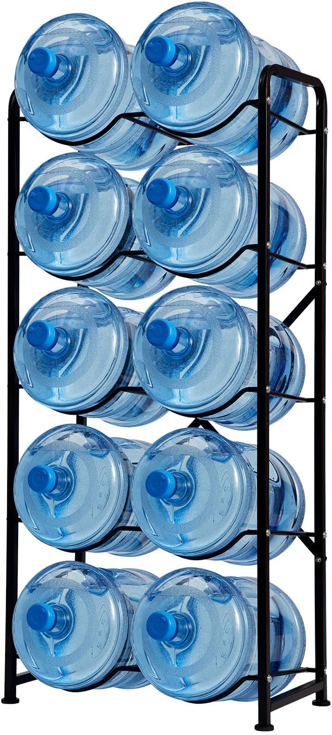 Soporte 5 galones acero carbono 5 niveles 10 botellas