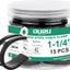 15 Pzas Abrazaderas Cable Acero Inox 1-1/4pulg Aisladas