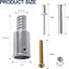 Set 3 Pzas Punta Roscada Metal para Postes 1pulg