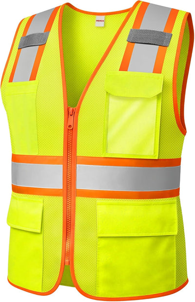 Chaleco seguridad reflectante mujer alta visibilidad