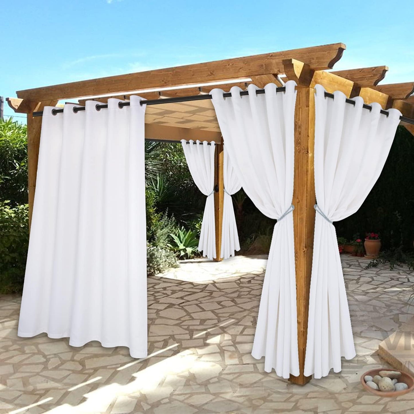 2 Cortinas impermeables 70x180" opacas para dormitorio