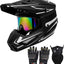 Casco motocross para niños set 4 pzas con guantes gafas