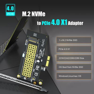 Adaptador M.2 NVMe a PCIe 4.0 X1 PA09-X1
