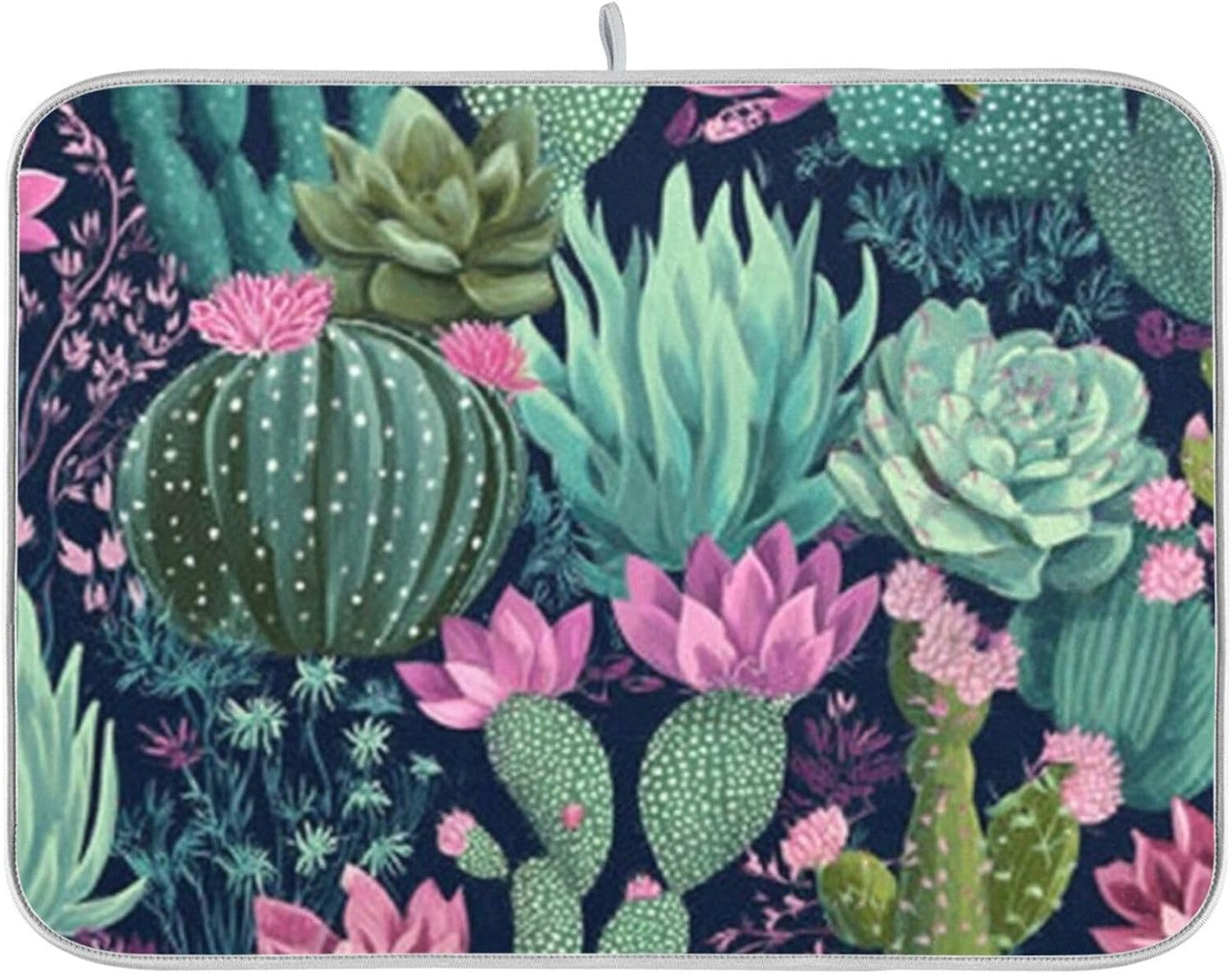 Tapete secado platos tropicales cactus 16x18pulg