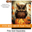 Decoración vertical Halloween búho calabaza hojas 28x40pulg