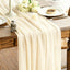 Camino de mesa de gasa color marfil bohemio para bodas y baby shower