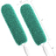Plumero microfibra con mango cabezal lavable 2uds verde