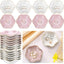 8 Pzas Plato Cerámica Hoja Loto Soporte Joyas Blanco Rosa
