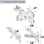 Soporte asta bandera aluminio blanco ajustable 45-90°