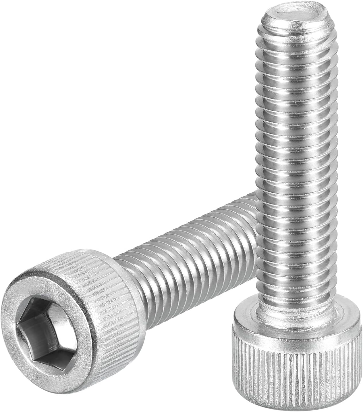 Tornillos hex M10-1.5x45 acero inox 304 plateado 6 uds