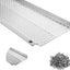 Protector canalón aluminio 5" 13-52pies malla raptor