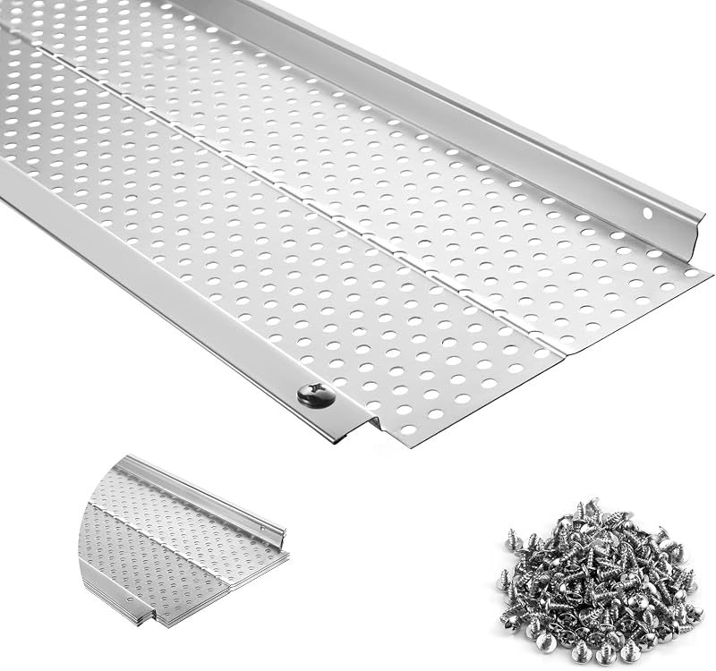 Protector canalón aluminio 5" 13-52pies malla raptor