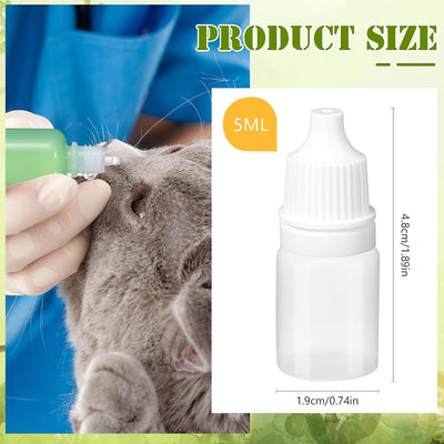 100 Goteros Plástico para Ojos 0.2oz con Tapón