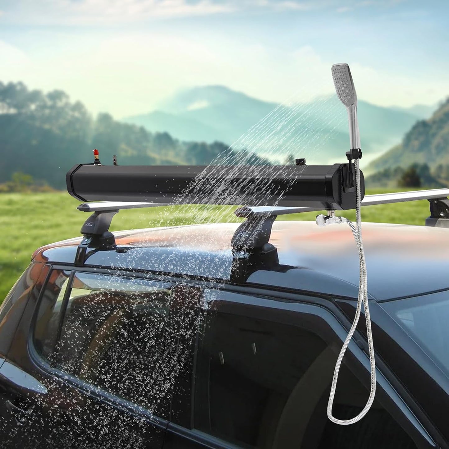 Tanque agua presión camping ducha con manguera