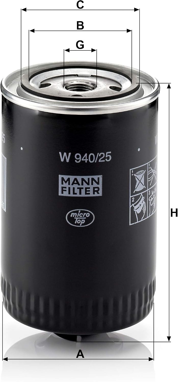 Filtro roscado aceite W 940/25